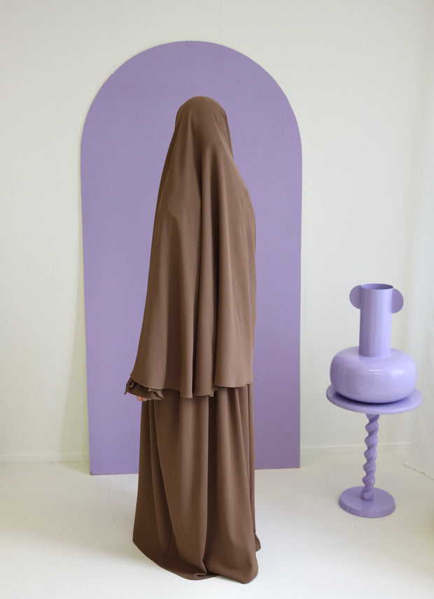 The Mocca Bow Sleeve Khimaar Set